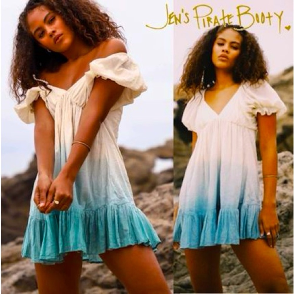JEN'S PIRATE
BOOTY
KALINA BABYDOLL DRESS - PEACOCK OMBRE P/S new